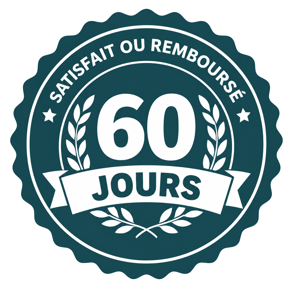 GARANTIE SATISFAIT OU REMBOURSÉ 60 JOURS